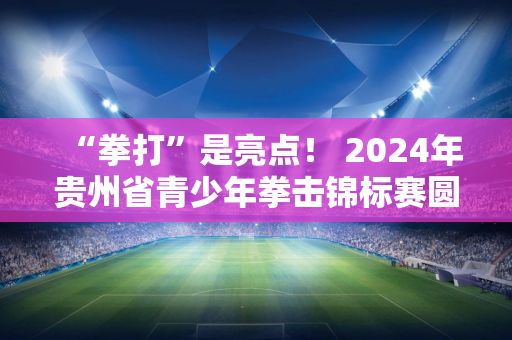 “拳打”是亮点！ 2024年贵州省青少年拳击锦标赛圆满落幕